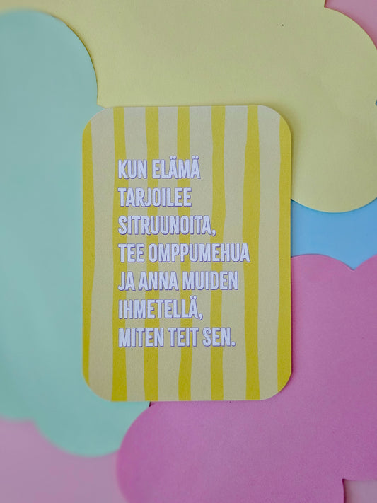 Kun elämä tarjoilee sitruunoita
